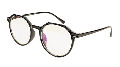 Female Oversized Spectacle Frames. Glossy Black Frame