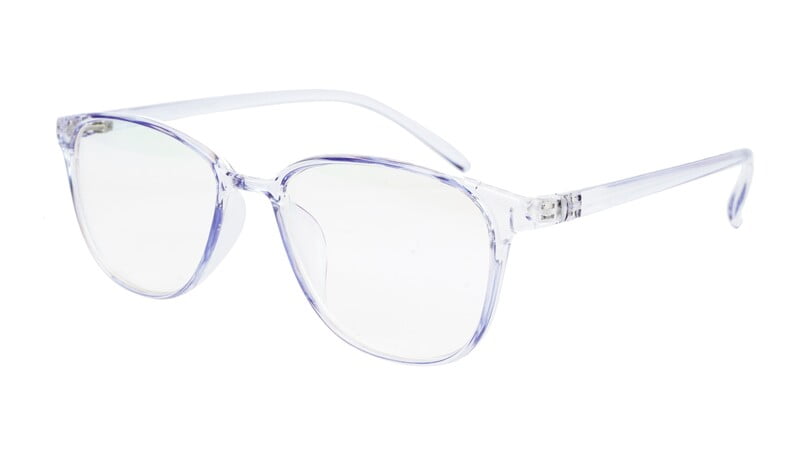 Unisex Large Rectangular Spectacle Frame. Light Blue Frame Unisex Large Rectangular Spectacle Frame. Light Blue Frame