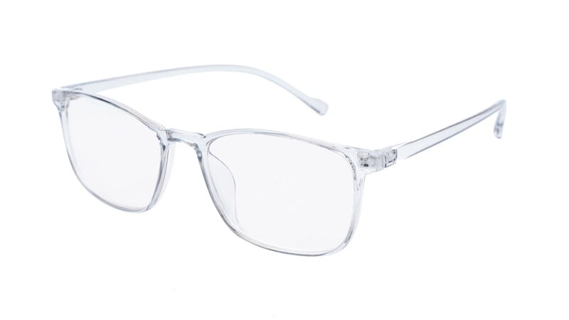 Unisex Large Rectangular Spectacle Frame. Light Grey Frame Unisex Large Rectangular Spectacle Frame. Light Grey Frame