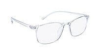 Unisex Large Rectangular Spectacle Frame. Light Grey Frame