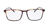 Unisex Full Rimmed Large Rectangular Spectacle Frame. Leopard Frame