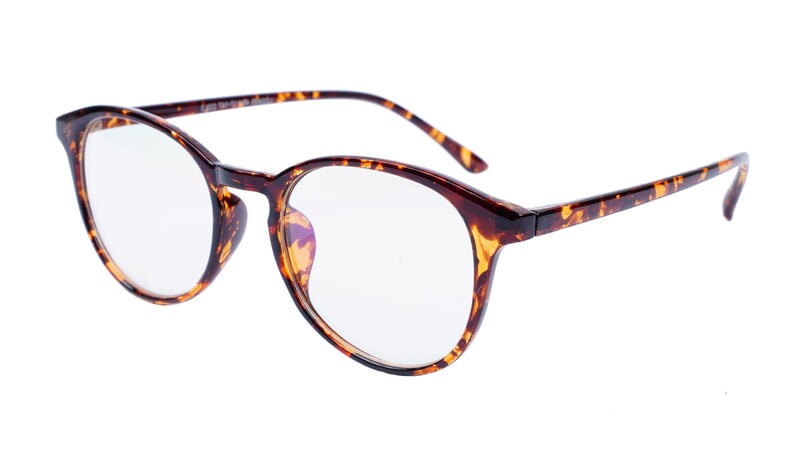 Unisex Large Full Rim Round Spectacle Frame. Leopard Print Unisex Large Full Rim Round Spectacle Frame. Leopard Print