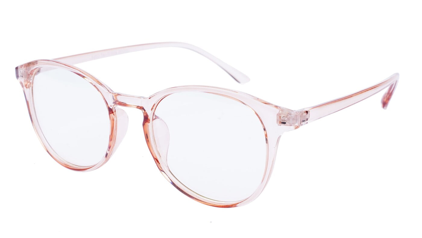 Unisex Large Round Spectacle Frame. See Through Brown Color Unisex Large Round Spectacle Frame. See Through Brown Color