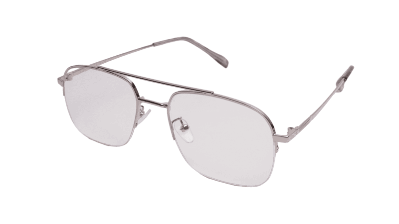 Soigné Unisex Half Rim Rectangular Spectacle Frame.Gray Color Frame-Large Soigné Unisex Half Rim Rectangular Spectacle Frame.Gray Color Frame-Large