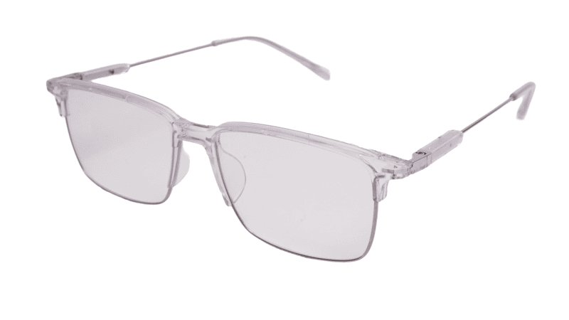 Soigné Unisex Half Rim Rectangular Spectacle Frame.Transparent-Large Soigné Unisex Half Rim Rectangular Spectacle Frame.Transparent-Large