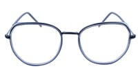 Unisex Large Pentagon Spectacle Frame. Grey Color Composite Frame.