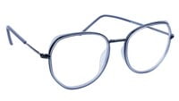 Unisex Large Pentagon Spectacle Frame. Grey Color Composite Frame.