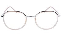 Unisex Large Pentagon Spectacle Frame. Golden Color Frame