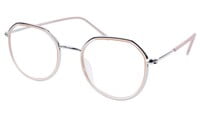 Unisex Large Pentagon Spectacle Frame. Golden Color Frame