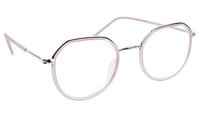 Unisex Large Pentagon Spectacle Frame. Golden Color Frame