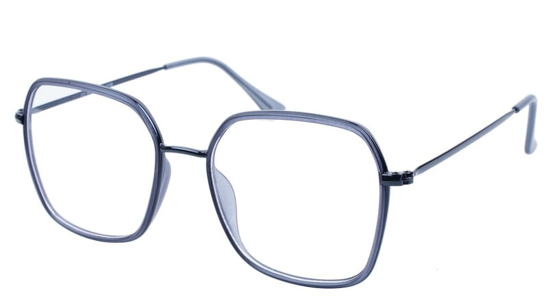 Unisex Oversized Spectacle Frame. Black & Grey Color Composite Frame Unisex Oversized Spectacle Frame. Black & Grey Color Composite Frame