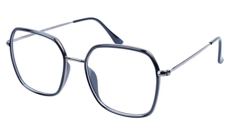 Unisex Oversized Spectacle Frame. Black & Grey Composite Frame Unisex Oversized Spectacle Frame. Black & Grey Composite Frame