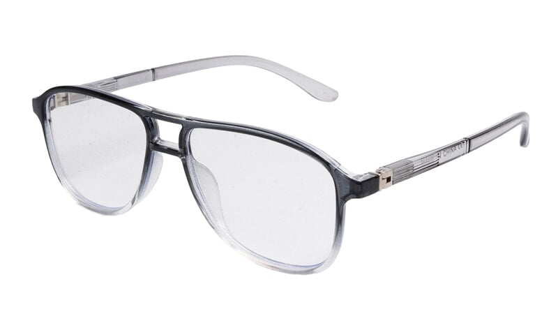 Soigné Unisex Aviator Spectacle Frame.Black&Transparent-Large Soigné Unisex Aviator Spectacle Frame.Black&Transparent-Large