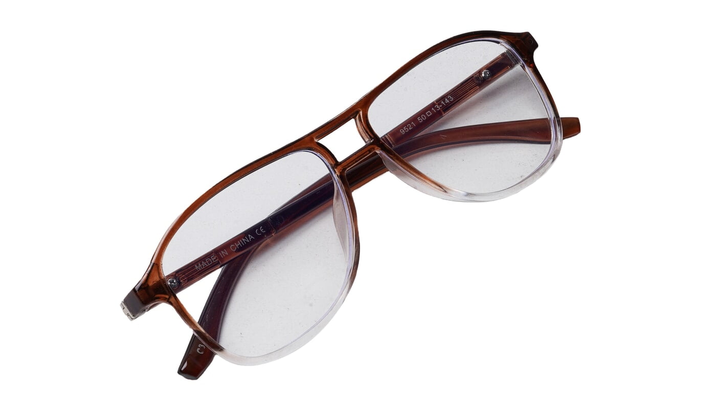 Soigné Unisex Aviator Spectacle Frame.Brown&Transparent-Large Soigné Unisex Aviator Spectacle Frame.Brown&Transparent-Large
