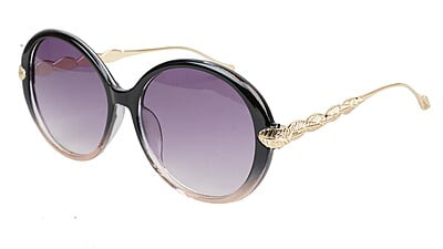 Female Oversized Round Sunglasses. Multi Color Rim