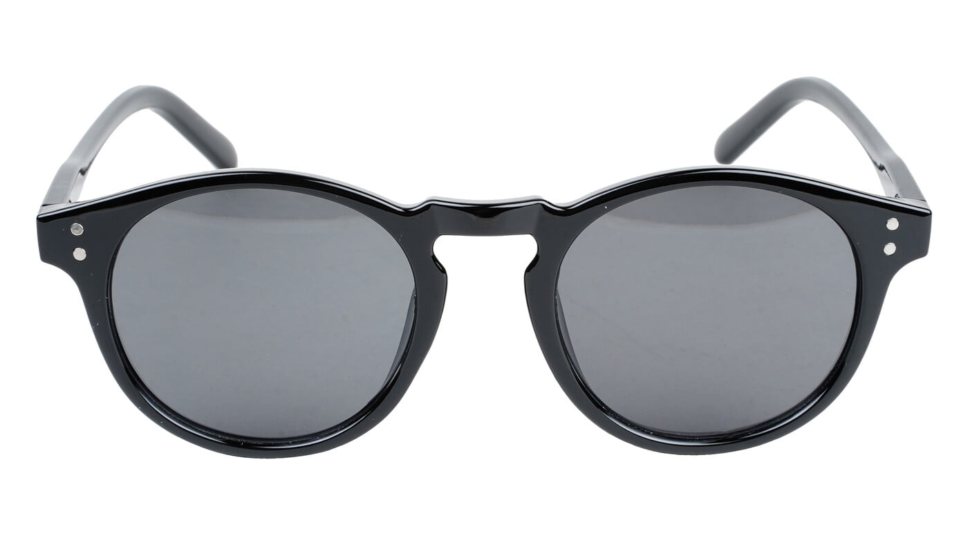 Unisex Medium Round Sunglass. Black Frame. Unisex Medium Round Sunglass. Black Frame.