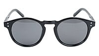 Unisex Medium Round Sunglass. Black Frame.