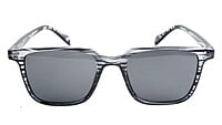 Unisex Medium Square Sunglasses. Black & Transparent Frame.