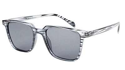 Unisex Medium Square Sunglasses. Black & Transparent Frame.