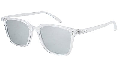 Unisex Medium Square Sunglasses. Transparent Frame.