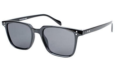 Unisex Medium Square Sunglasses. Black Color Frame.