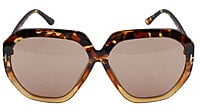 Female Oversized Sunglasses. Tortoise Print & Brown Frame.