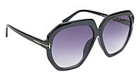 Female Oversized Sunglasses. Black Color Frame.