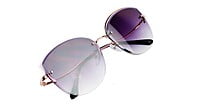 Female Oversize Sunglasses. See Through Brown Lens