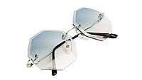 Rimless Oversized Octagon Sunglasses For Girls & Women