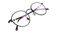 Round Medium Spectacle Frame For Girls&Women. Black Frame