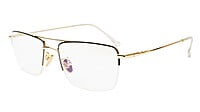 Unisex Half Rim Rectangular Spectacle Frame. Gold&Black Frame