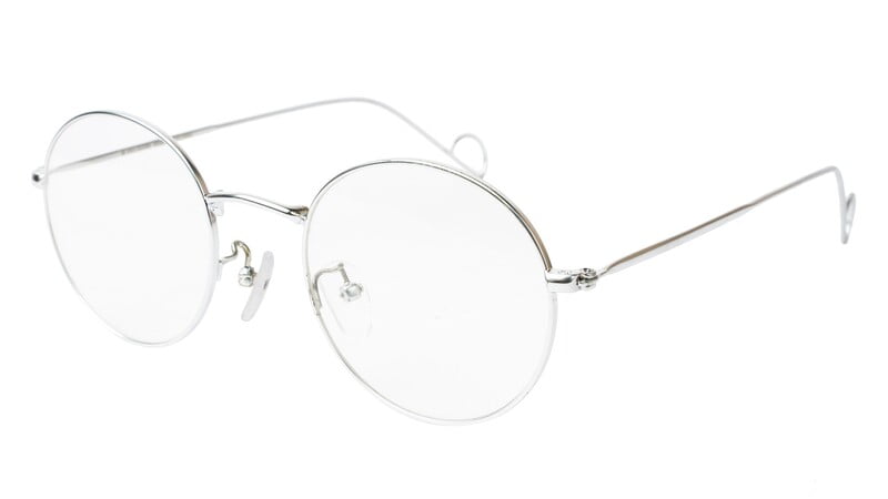 Unisex Round Spectacle Frame For Kids & Teens. Silver Frame. Age-(12-15Yr)