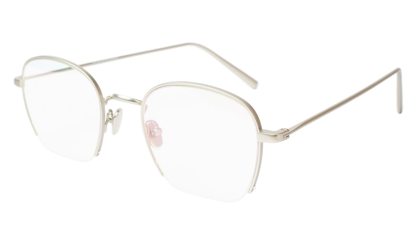 Unisex Medium Half Rim Round Spectacle Frame. Silver Frame Unisex Medium Half Rim Round Spectacle Frame. Silver Frame