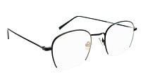 Unisex Medium Half Rim Round Spectacle Frame. Black Frame