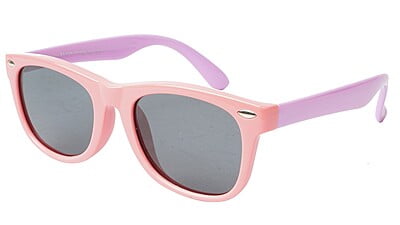 Girl Child Square Flexible Sunglasses. Pink Frame. Age-(8-13)Yrs