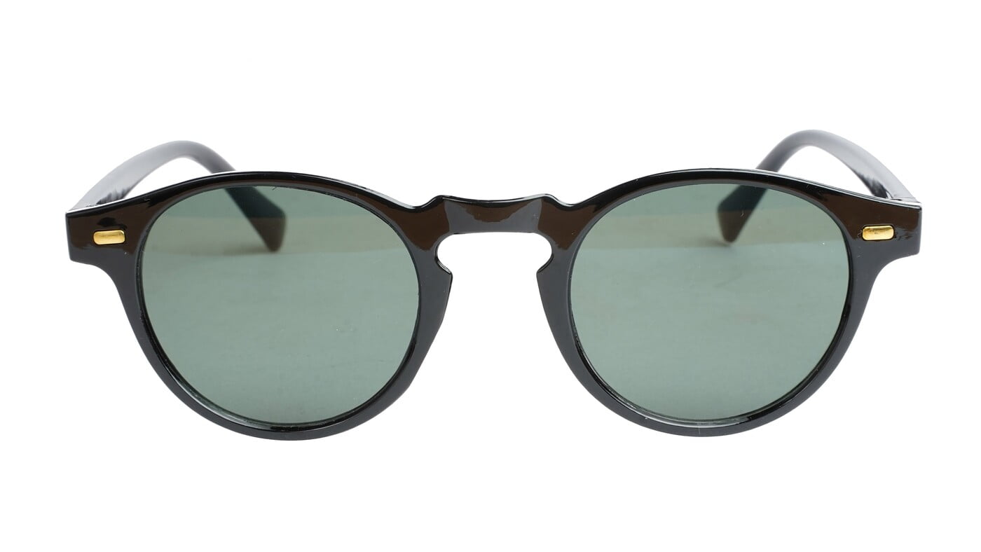 Unisex Small Round Sunglasses. Glossy Black Frame. Unisex Small Round Sunglasses. Glossy Black Frame.