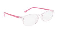 Rectangle Spectacle Frame For Girl Child. Pink Frame. Age-10-15Year