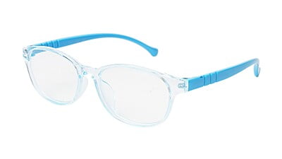 Unisex Oval Spectacle Frame For Kids. Blue Frame. Age-10-15Year