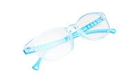 Unisex Oval Spectacle Frame For Kids. Blue Frame. Age-10-15Year