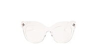 Soigné Female Oversized CatEye Spectacle Frame. Transparent Color