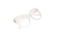 Soigné Female Oversized CatEye Spectacle Frame. Transparent Color