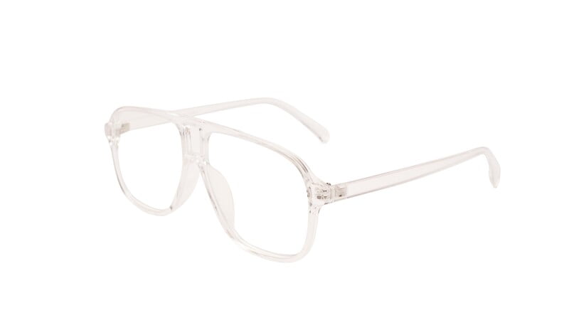 Soigné Unisex Aviator Spectacle Frame. Transparent Frame