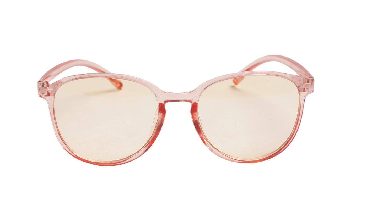 Soigné Female Round Large Spectacle Frame. See Through Pink Soigné Female Round Large Spectacle Frame. See Through Pink