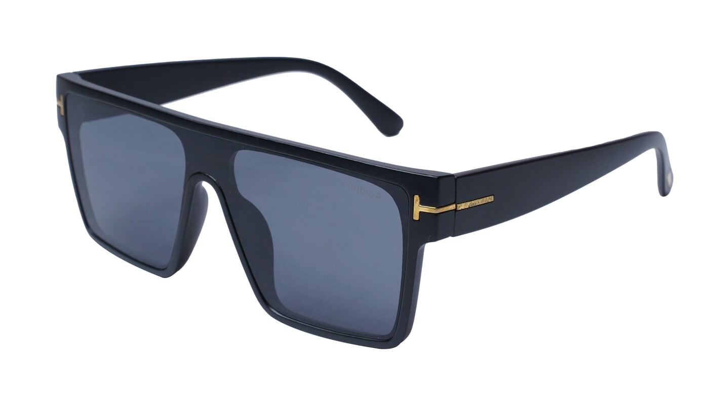 Soigné Boys & Men Oversized Square Sunglasses. Black Soigné Boys & Men Oversized Square Sunglasses. Black