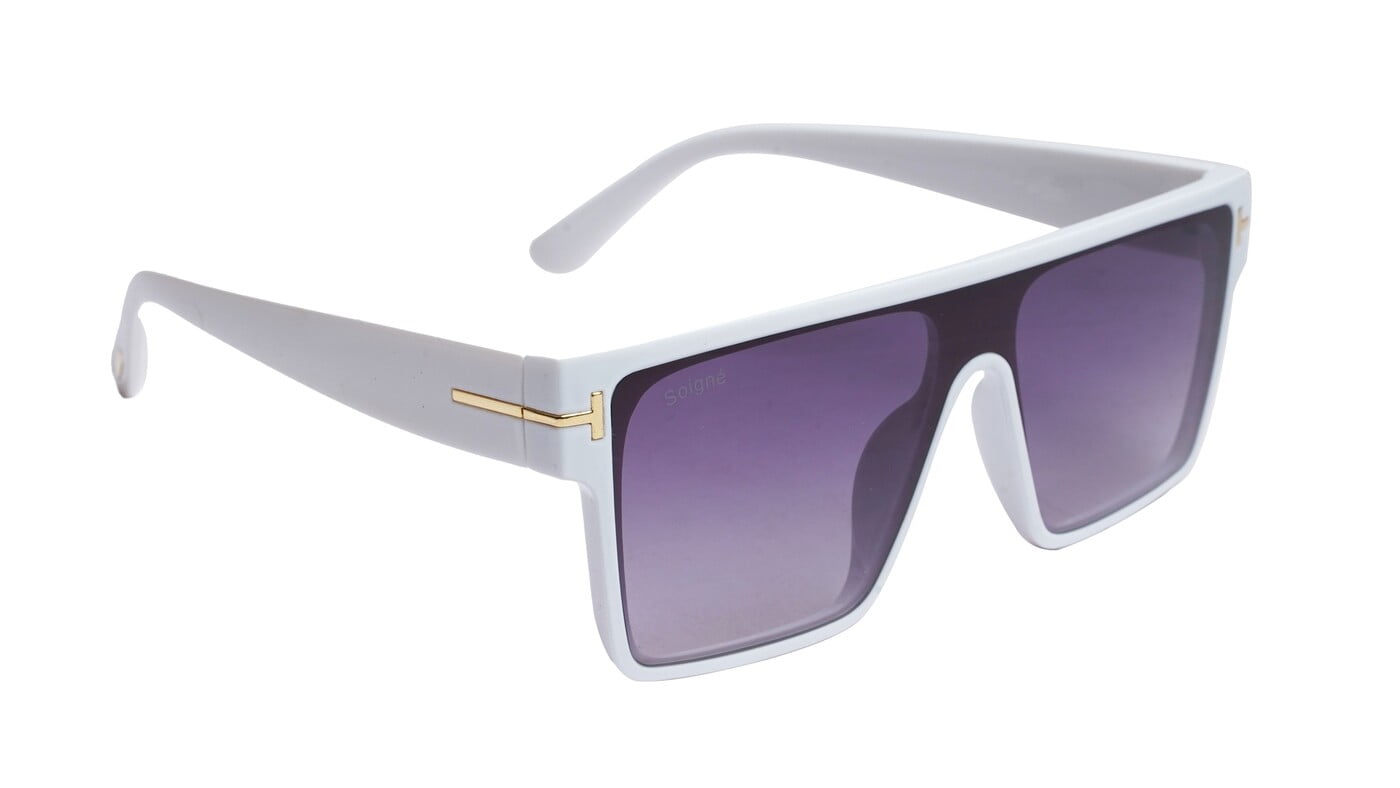 Soigné Boys & Men Oversized Square Sunglasses. White Frame Soigné Boys & Men Oversized Square Sunglasses. White Frame