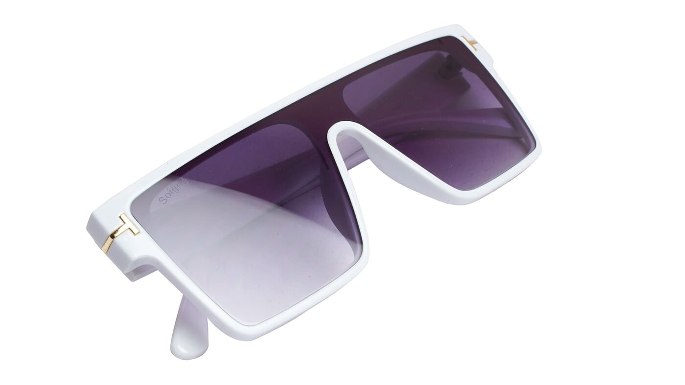 Soigné Boys & Men Oversized Square Sunglasses. White Frame Soigné Boys & Men Oversized Square Sunglasses. White Frame