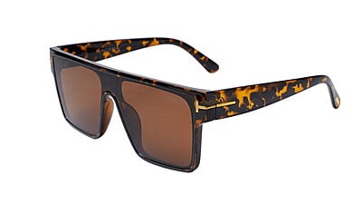 Soigné Boys & Men Oversized Square Sunglasses. Tortoise Print