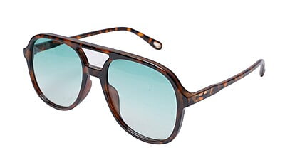 Soigné Unisex Aviator Sunglasses.Glossy Leopard Print