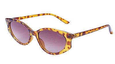 Soigné Female Large Cateye Sunglasses.Leopard Print