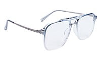 Soigné Unisex Large Aviator Spectacle. See Through Blue